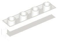 LEGO part Steen, Modificado 1 x 4 con Canal 2653