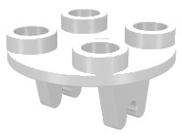 LEGO part Placa, Redonda 2 x 2 Fina con Soporte de Rueda 2655