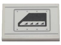 LEGO part Tile 2 x 3 with Dark Bluish Gray SW A-Wing Hull Plate Pattern (Sticker) - Set 75248 26603pb050