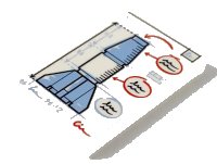 LEGO onderdeel Tile 2 x 3 with Rocket Blueprint Pattern 26603pb076