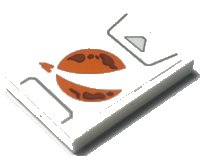 LEGO part Loseta 2 x 3 con Logotipo de Exploración Marciana de la Ciudad Naranja y Patrón de Líneas Gris Azulado Claro (Pegatina) - Set 60227 26603pb446