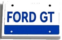 LEGO part Tile 2 x 3 with Blue 'FORD GT' and Stripe Pattern (Sticker) - Set 42154 26603pb539