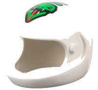LEGO part Technic, Figure Accessory Helmet with Green Viper Pattern 2715pb01