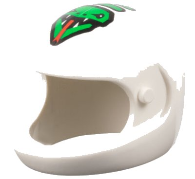 LEGO onderdeel Technic, Figure Accessory Helmet with Green Viper Pattern (2715pb01)