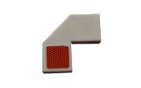 LEGO onderdeel Tile, Modified Facet 2 x 2 with Square Rear Red Reflector Pattern Model Left Side (Sticker) - Set 42078 27263pb001L