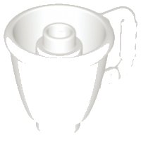LEGO part Duplo Utensil Cup with Stud Inside 27383