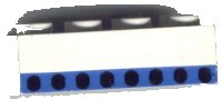 LEGO part Brick 2 x 4 with Plane Windows 8 in Thin Blue Stripe Pattern 3001oldpb03