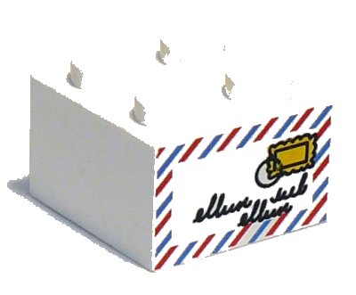 LEGO onderdeel Brick 2 x 2 with Mail Envelope Pattern (3003px7)