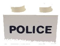 LEGO part Mattone 1 x 2 con Pattern 'POLICE' Nero 3004pb003