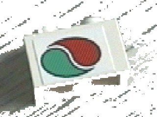 LEGO onderdeel Brick 1 x 2 with Octan Logo Pattern (Sticker) - Set 6335 (3004pb025)