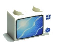 LEGO part Brick 1 x 2 with Blue TV Screen Pattern 3004pb056