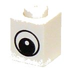 LEGO part Steen 1 x 1 with Eye Simple with Black and White Pattern, Circle in Pupil 3005pb011