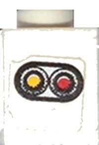 LEGO part Stein 1 x 1 mit Rücklicht Muster Linke Seite Modell (Aufkleber) - Set 8155 3005pb048L