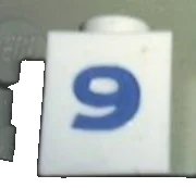 LEGO onderdeel Brick 1 x 1 with Blue Number 9 Pattern (Serif Font) (3005pt9s)