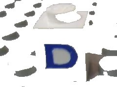 LEGO onderdeel Brick 1 x 1 with Blue Capital Letter D Pattern (Serif Font) (3005ptDs)