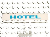LEGO onderdeel Steen 1 x 8 met Blauw 'HOTEL' Patroon 3008pb009