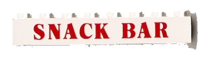 LEGO onderdeel Brick 1 x 8 with Red 'SNACK BAR' Pattern - Embossed Print (3008pb013a)