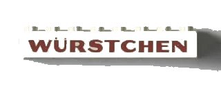 LEGO onderdeel Brick 1 x 8 with Red 'WÜRSTCHEN' Thick Pattern ('WURSTCHEN') (3008pb016)