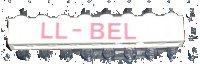 LEGO part Brick 1 x 8 with Red 'LL-BEL' Pattern on Both Sides (Stickers) - Set 6392 3008pb033