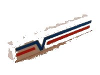 LEGO part Brick 1 x 8 with Blue -V- and Red Lines Left Pattern (Sticker) - Set 6346 3008pb048L