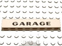 LEGO part Mattone 1 x 8 con Motivo 'GARAGE' Nero Sans-Serif Spesso, 'G' Elaborata 3008pb064