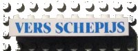 LEGO part Brick 1 x 8 with Blue 'VERS SCHEPIJS' Text Pattern (Sticker) - Set 1592 (Dutch Version) 3008pb088
