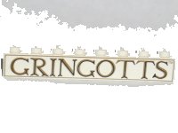 LEGO part Brick 1 x 8 with 'GRINGOTTS' Pattern 3008px5