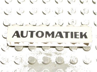 LEGO onderdeel Brick 1 x 6 with Black 'AUTOMATIEK' Pattern (3009pb046)