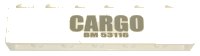 LEGO part Brick 1 x 6 with 'CARGO' and 'BM 53116' Pattern (Sticker) - Sets 4511 / 10158 3009pb141