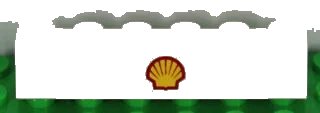 LEGO onderdeel Brick 1 x 6 with Shell Logo Pattern (Sticker) - Set 1256 (3009pb196)