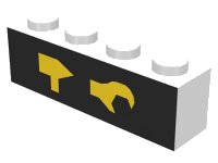 LEGO onderdeel Brick 1 x 4 with Garage Tools Pattern 3010p03