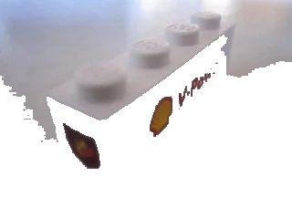 LEGO onderdeel Brick 1 x 4 with Fire Logo Badge on End and Shell Logo and 'V-Power' on White Background Pattern (Stickers) - Set 8673 (3010pb144)