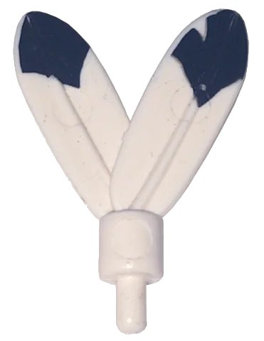LEGO onderdeel Minifigure, Plume Feathers with Small Pin with Black Tips on Both Sides Pattern (30126p01)