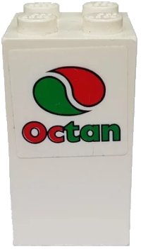 LEGO part Brick 2 x 2 x 3 with Octan Logo Pattern (Sticker) - Set 7993 30145pb004