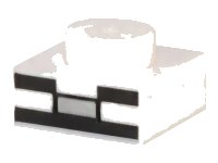 LEGO part Plate 1 x 1 with Black and Light Bluish Gray Rectangles Pattern (Minecraft Skeleton Face) 3024pb022