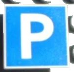 LEGO onderdeel Road Sign 2 x 2 Square with Clip with Parking Pattern 30258pb002
