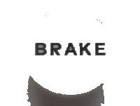 LEGO part Road Sign 2 x 2 Round with Clip with Black 'BRAKE' Pattern (Sticker) - Set 8672 30261pb011