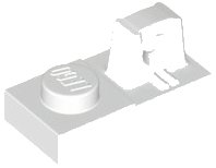 LEGO part Scharnier Platte 1 x 2 mit Verriegelung mit 1 Finger oben 30383