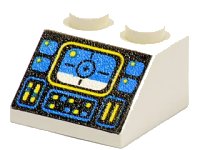 LEGO onderdeel Slope 45 2 x 2 with Ice Planet Controls Pattern 3039pb013