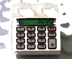 LEGO onderdeel Slope 45 2 x 2 with Cash Register and $39.95 Pattern (3039pb024)