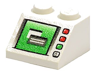 LEGO part Schräge 45 2 x 2 mit Fenster in Computer-Bildschirm Muster (3039pb042)