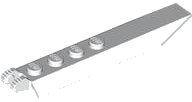 LEGO part Plaque Charnière 1 x 8 avec Extensions Latérales Angulées, 9 Dents et Dessous de Plaque Arrondi 30407