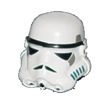 LEGO onderdeel Minifigure, Headgear Helmet SW Stormtrooper Pattern (30408p01)