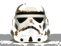 LEGO part Minifigure, Headgear Helmet SW Stormtrooper, 2 Chin Holes and Dirt Stains Pattern 30408pb03
