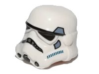 LEGO part Minifigure, Headgear Helmet SW Stormtrooper, 2 Chin Holes, Dark Blue and Sand Blue Pattern 30408pb06