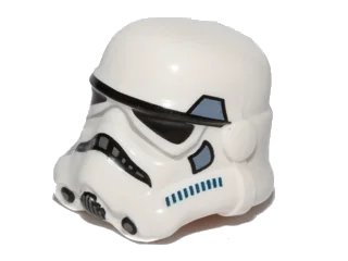 LEGO onderdeel Minifigure, Headgear Helmet SW Stormtrooper, 2 Chin Holes, Dark Blue and Sand Blue Pattern (30408pb06)
