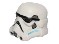 LEGO part Minifigure, Headgear Helmet SW Stormtrooper, 2 Chin Holes, Dark Azure and Dark Bluish Gray Pattern (Rebels Cartoon Style) 30408pb09