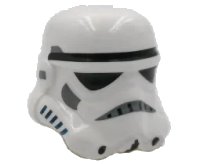 LEGO onderdeel Minifigure, Headgear Helmet SW Stormtrooper, 2 Chin Holes Pattern 30408px6