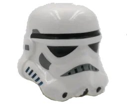 LEGO onderdeel Minifigure, Headgear Helmet SW Stormtrooper, 2 Chin Holes Pattern (30408px6)