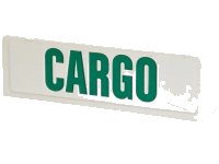 LEGO part Panel 1 x 4 x 1 with Green 'CARGO' Pattern (Sticker) - Set 60052 30413pb042